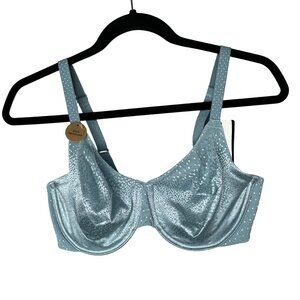 Wacoal Womens Blue Underwire Bra US 34DD Back Appeal 855303
